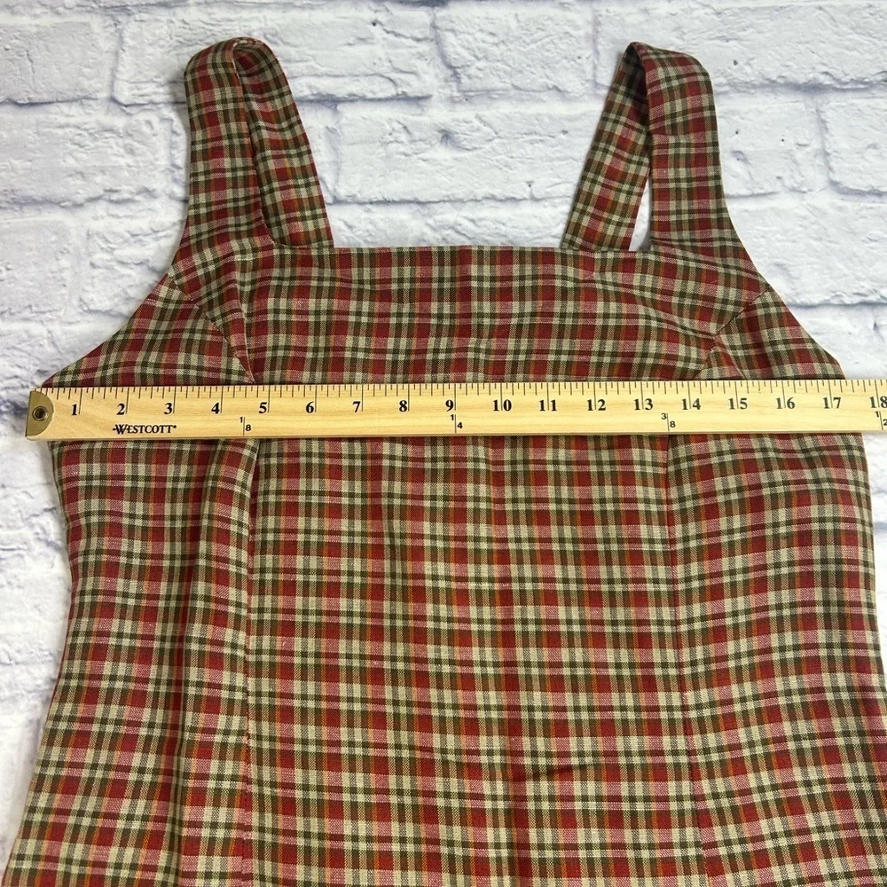 Vintage 90’s Rena Rowan for Saville Plaid Jumper Dress. Preppy. Dark Academia. - Picture 2 of 7